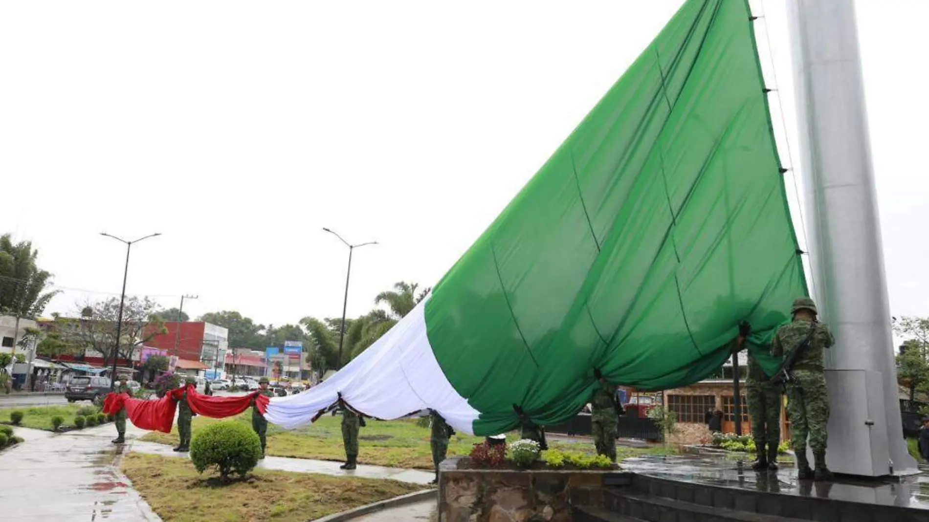 bandera de México en Xicotepec